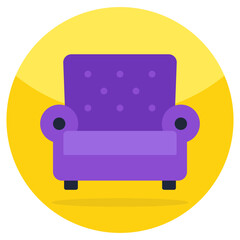 Modern design icon of sofa