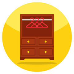 Editable design icon of cupboard 