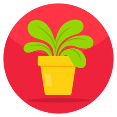 Vector design of potted plant