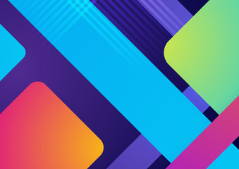 Modern colorful blue abstract geometric background. Tech with square, triangle, circle, and geometric shapes. Vector abstract graphic design banner pattern background template.