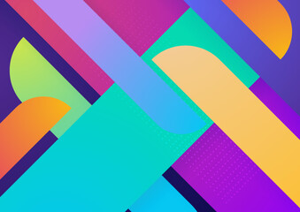 Modern colorful blue abstract geometric background. Tech with square, triangle, circle, and geometric shapes. Vector abstract graphic design banner pattern background template.