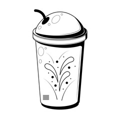 Abstract Doodle Elements Hand Drawn Drink Liquid Beverage Cocktail Alcohol Sketch Vector Design Style Background Illustration For Restaurant Cafe Illustration Icons