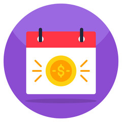 Flat design icon, vector of payday 