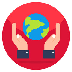 Modern design icon of global care