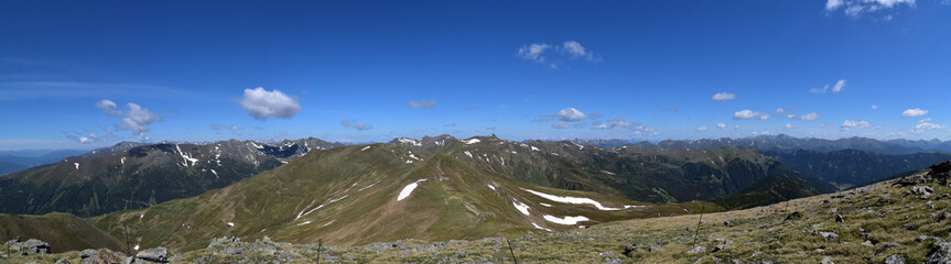 Panorama vom Steineck (Wölzer Tauern) auf Niedere Tauern, Steiermark