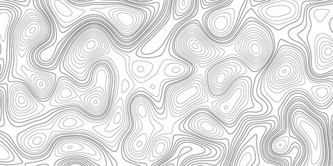 Black and white abstract background vector, Abstract topographic contours map background .Topographic background and texture, monochrome image. 3D waves. Marble texture with natural pattern .