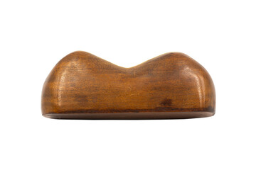 Ergonomic wooden pillow, Asian traditional product, Clipping path Included.
