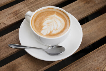 Cappuccino mug on a table