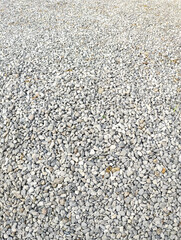 Gravel path texture. ROad made wit crushed stone. Pebble texture. Outdoor background