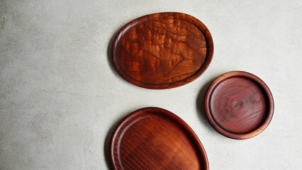 古い木製のお盆　トレイ