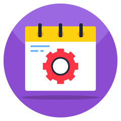 Conceptual design icon of calendar setting 