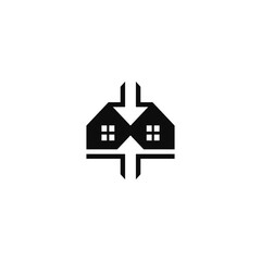 Arrow house. Company logo design.