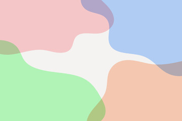 Doodle objects pastel color. Hand drawn abstract shapes. Trendy modern illustration.