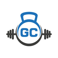 Letter GC Fitness Gym Logo Concept. Fitness Logo Symbol Vector Template