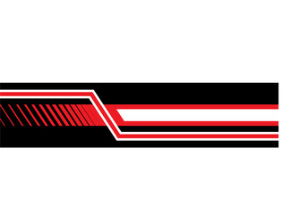 Vector stripe for sports car, boat, moto, sportswear. Vehicle sticker. Sports pattern. Vector background.