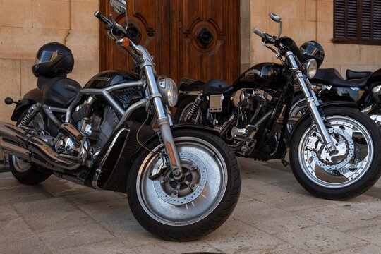 Exhibition of Harley-Davidson classic motorcycles