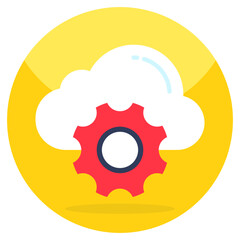 Editable design icon of cloud management 