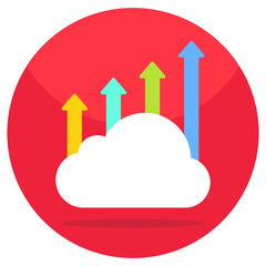 Creative design icon of cloud arrows 