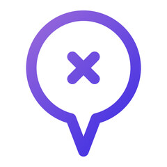 Obraz premium wrong icon outline gradient style