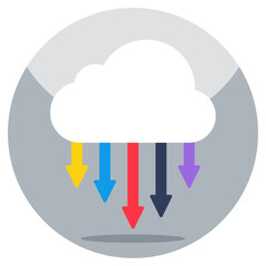 Creative design icon of cloud arrows 