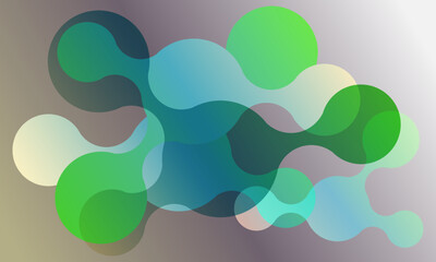 Fototapeta na wymiar Abstract connected circles vector banner background.