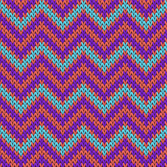 Trendy chevron stripes christmas knit geometric