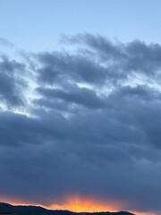 sunset in the mountains