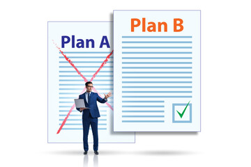 Concept of choosing between Plan A or Plan B