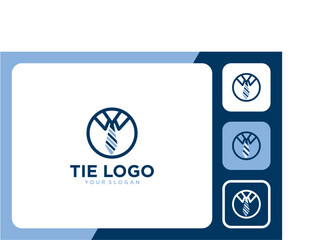 tie logo design with line art
