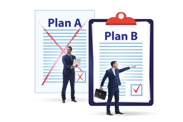 Concept of choosing between Plan A or Plan B