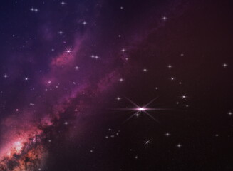  nebula  sky starry night space bright star cosmic  milky way  background template banner