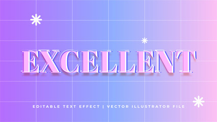 Excellent editable 3d text effect styles mockup concept. Modern vibrant 3d text effect. Editable font style