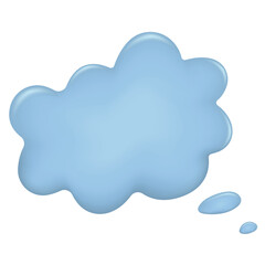 3d vector talking cloud, render Chat bubble. Glossy speech bubble high quality eps 10. Shiny cloud foam illustration