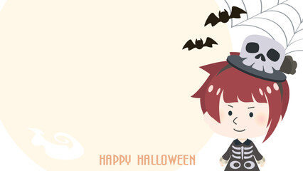 動画サイズのハロウィン背景イラスト（ベクター）