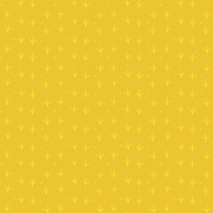 Cute trace of chicken, seamless vector pattern. Hand drawn birds footprints in childish style. Chicken traces naive background