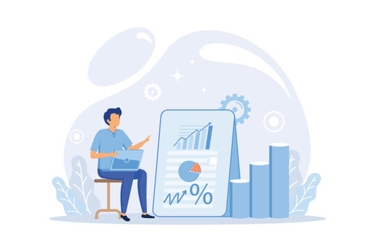 Market analysis metaphor marketing strategy development. Business research. Identify business determine solutions business problems solving.