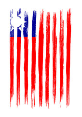 Fototapeta na wymiar Taiwan flag with brush paint textured on white background