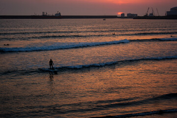 Fototapeta premium The golden surfer