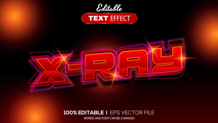3D x-ray text effect - Editable text effect