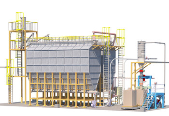 storage horizontal silos isolated on vhite © petrovk