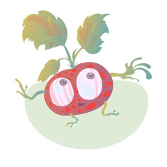 Beetroot baby cartoon vegetable illustration 