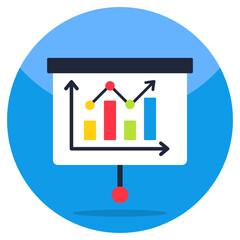 Unique design icon of business presentation 