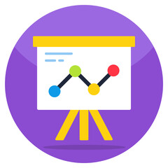 Unique design icon of business presentation 