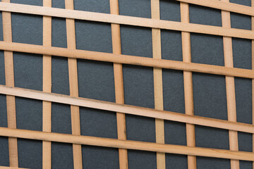 vintage cedar wood straps arranged in an irregular grid
