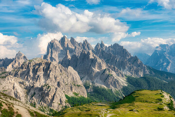 Monte cristallo seen from Rifugio Auronzo, Auronzo Hut, Alto Adige, Italy