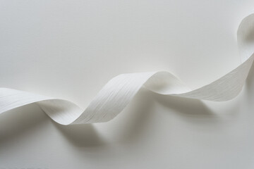 paper ribbon isolated on a white surface
