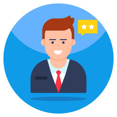 Colored design icon of user chat