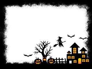 Halloween Silhouette Background Illustration
