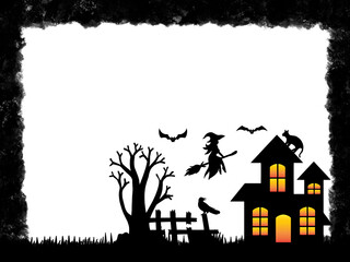 Halloween Silhouette Background Illustration
