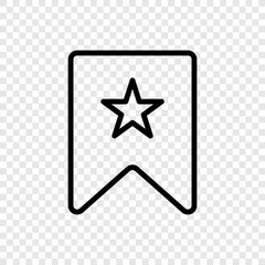 Bookmark, favorite simple icon vector. Flat design. Transparent grid.ai